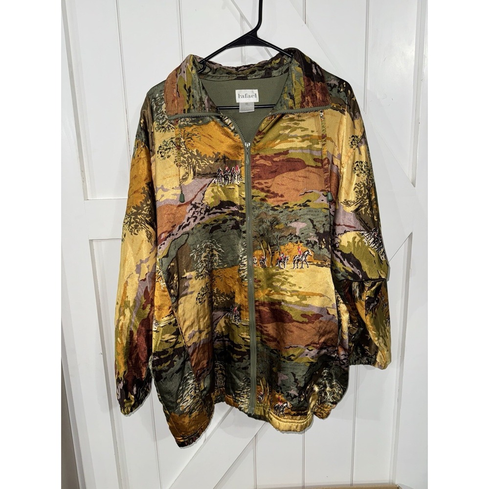 Rafael Horse & Rider Landscape Vintage Jacket Excellent Condition Medium M